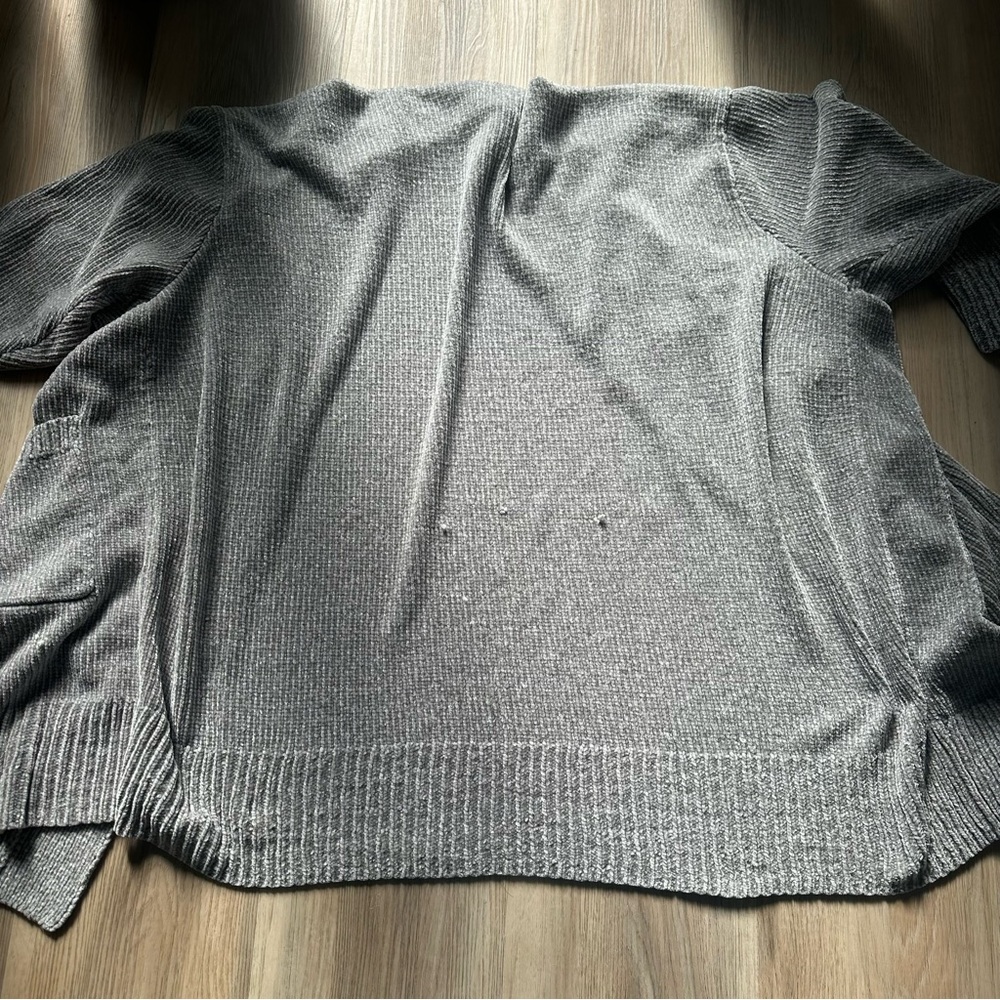 Lane Bryant Cacique Oversized Silver Chenile Women's Lounge Cardigan 26/28 SALE! - Picture 9 of 11